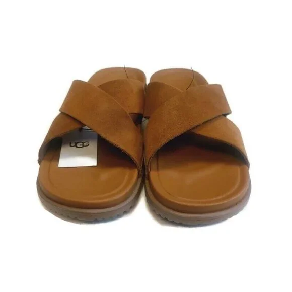 UGG Wainscott Slide Mens Size 9 Casual Sandal Chestnut Brown 1124902 - Picture 5 of 8